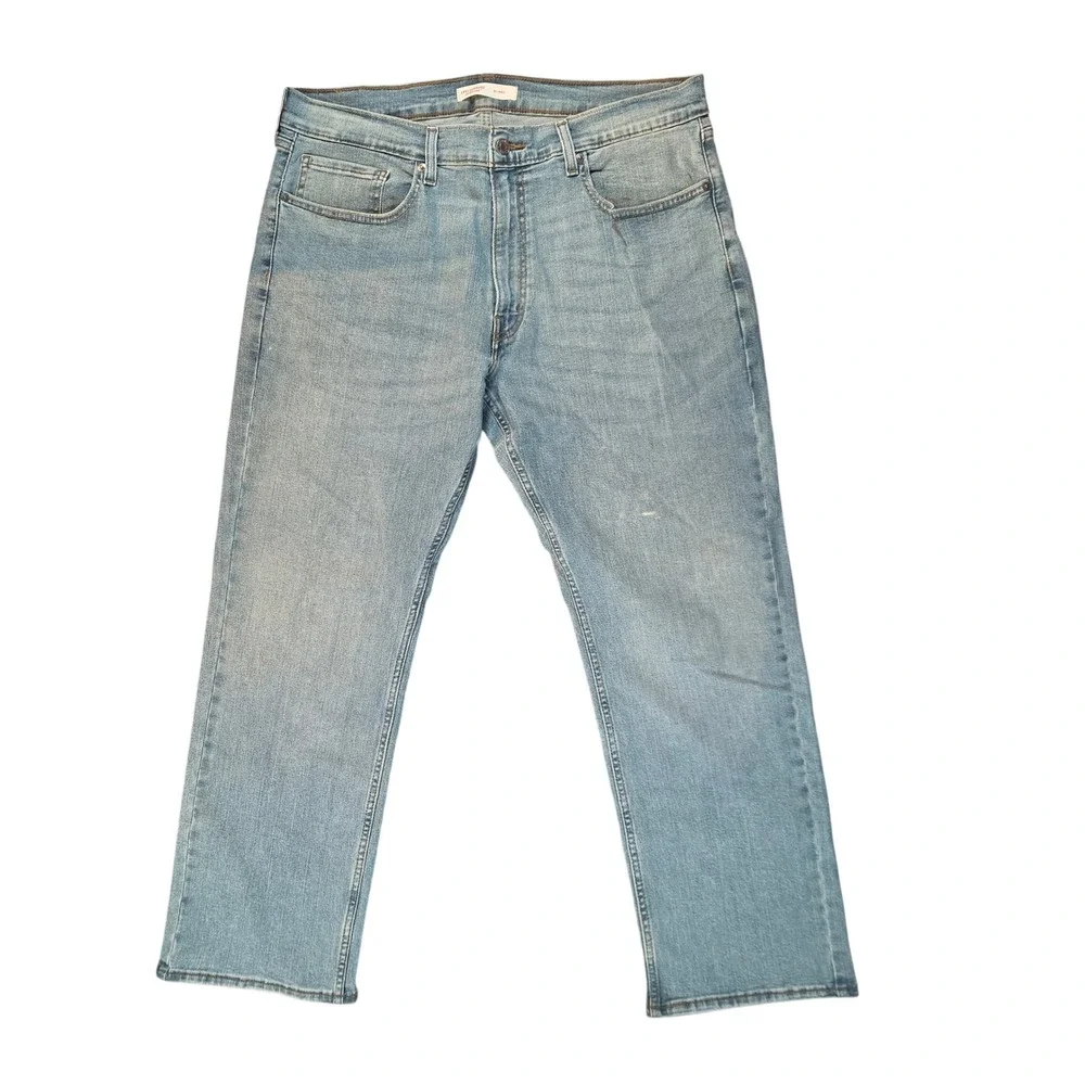 Levi Strauss Signature Mens Relaxed Fit Light Wash Jeans Blue W36 L30‎ Work Worn